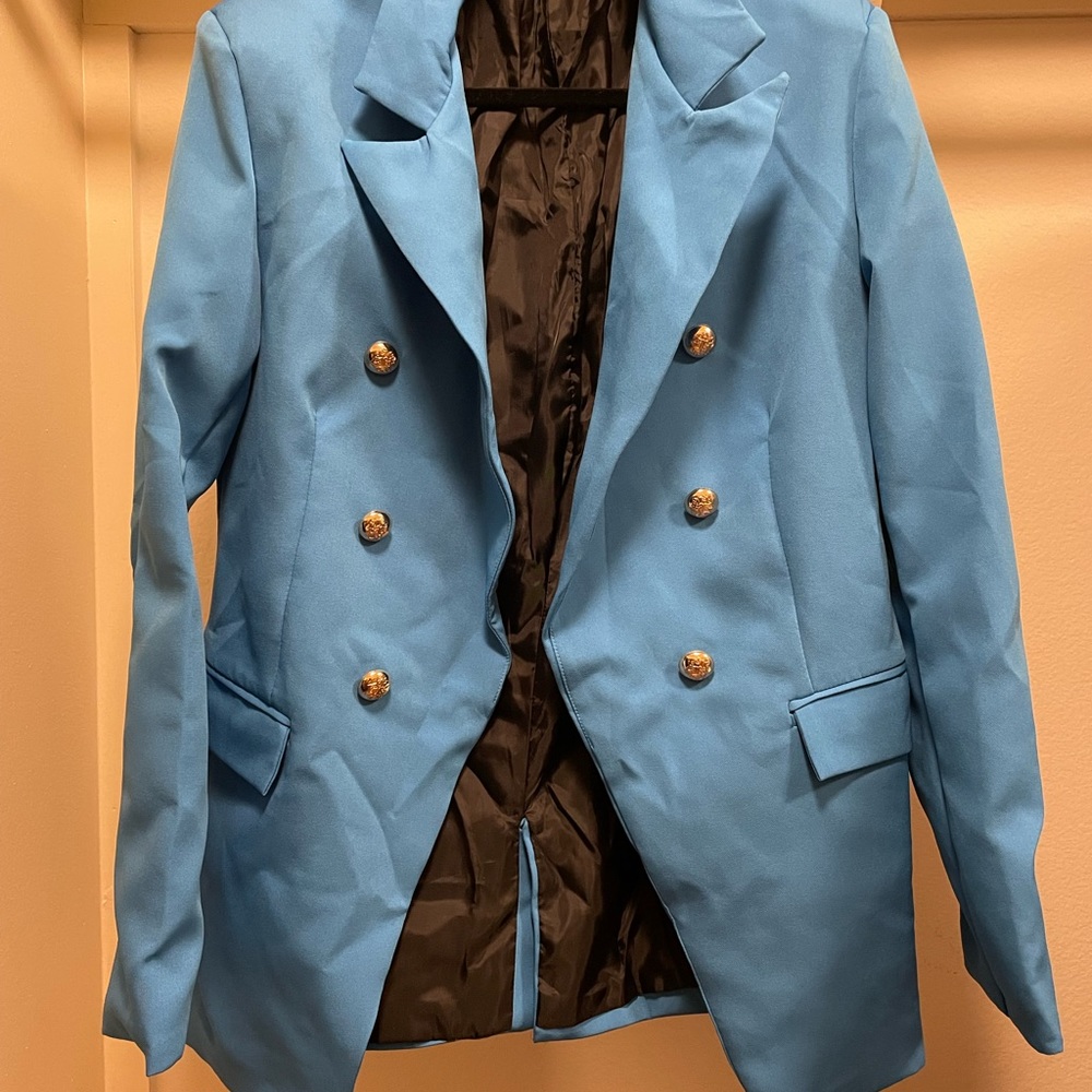 Blue Blazer with Gold Details - Size L